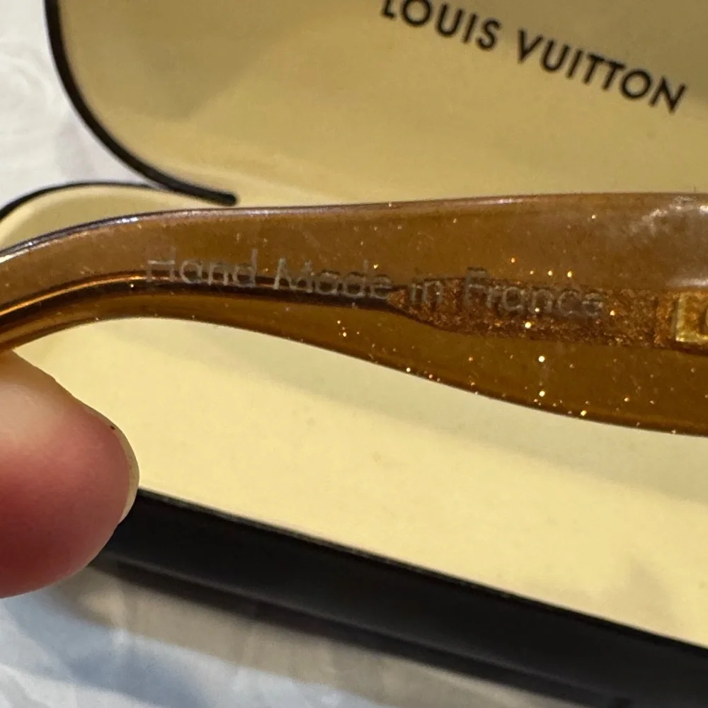 Authentic Louis Vuitton Gold and Brown Glasses - Picture 12 of 15